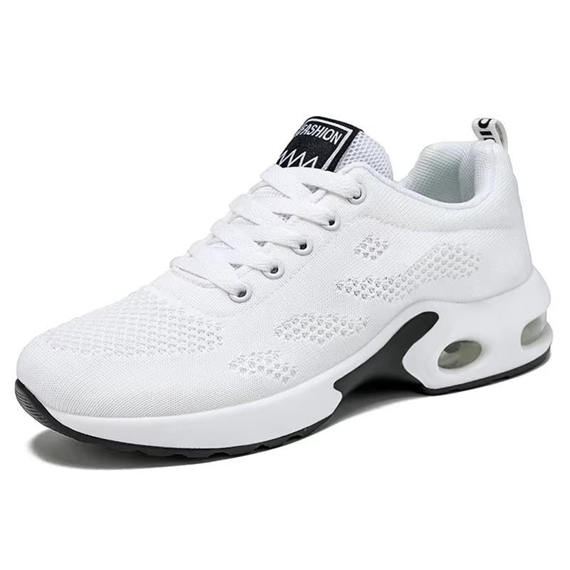 Damen-Sneaker aus Mesh mit Luftpolstersohle und breiter Zehenbox für Alltag und Beruf – atmungsaktiv, leicht, Schnürung, 4 Farben, 7 Größen