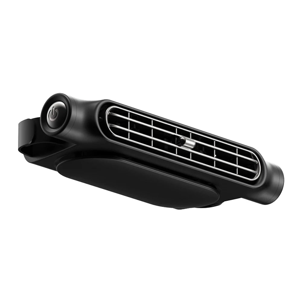 Kopfstützen-Ventilator mit Doppelturbine für Rücksitz und Beifahrer im Auto – 3 Stufen, USB-Betrieb, ca. 17,5 × 7,5 × 3,4 cm, 3 Farben