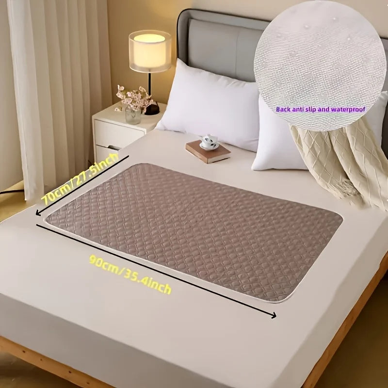 Waschbare Inkontinenz-Bettunterlage für Bett, Sofa und Haustiere – 50 × 70 oder 70 × 90 cm, 4 Lagen, wasserdicht, rutschfest, Schwarz oder Grau