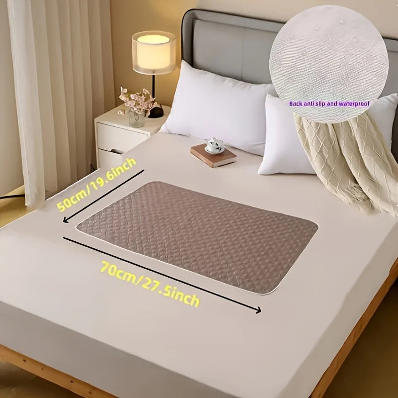 Waschbare Inkontinenz-Bettunterlage für Bett, Sofa und Haustiere – 50 × 70 oder 70 × 90 cm, 4 Lagen, wasserdicht, rutschfest, Schwarz oder Grau