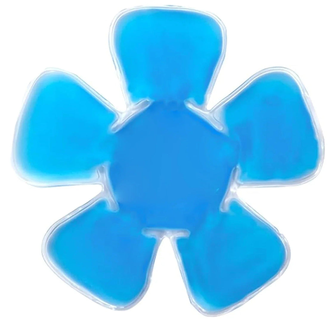 Kühlakku-Einlage für Hüte und Helme für Garten, Baustelle und Sport im Sommer – Gel-Kühlpad in Blütenform, einlegbar, Blau oder Transparent