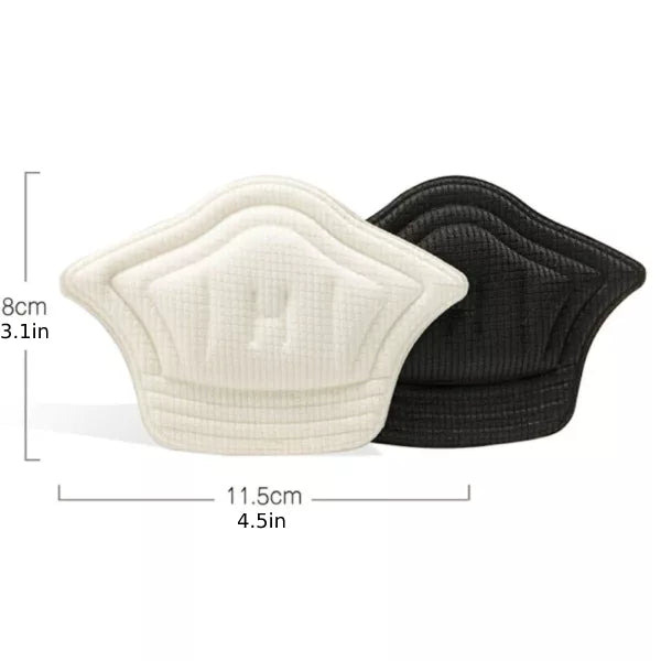 Fersenpolster in Beige oder Schwarz für Sneaker, Halbschuhe und Pumps – 11,5 × 8 cm, mehr Halt bei zu weiten Schuhen, ohne Werkzeug anzubringen