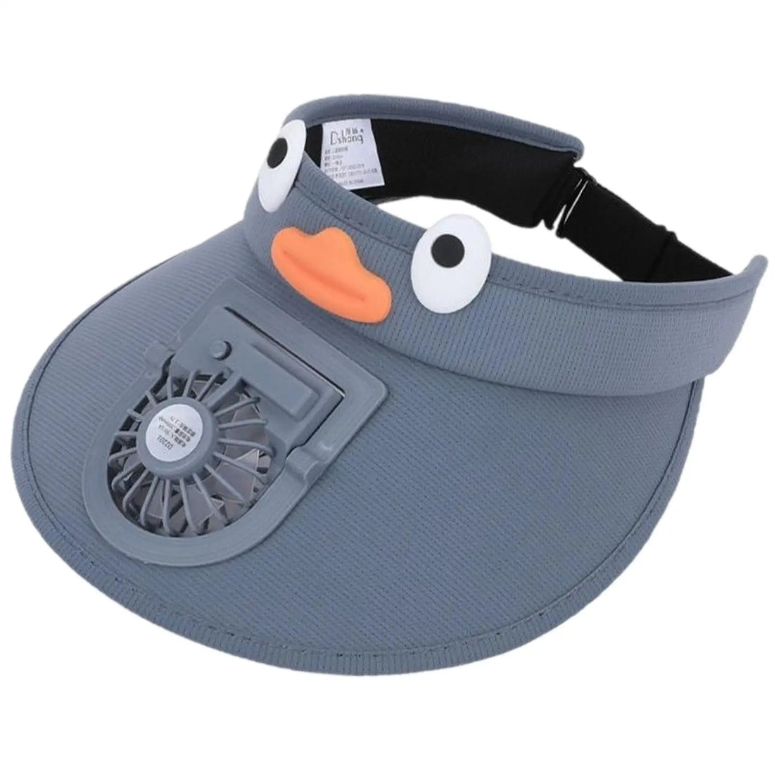 Kinder-Sonnenvisier mit Ventilator für Urlaub, Wandern und Strand – 3 Stufen, offenes Oberteil, Schweißband, Kopfumfang 56–60 cm, 3 Farben