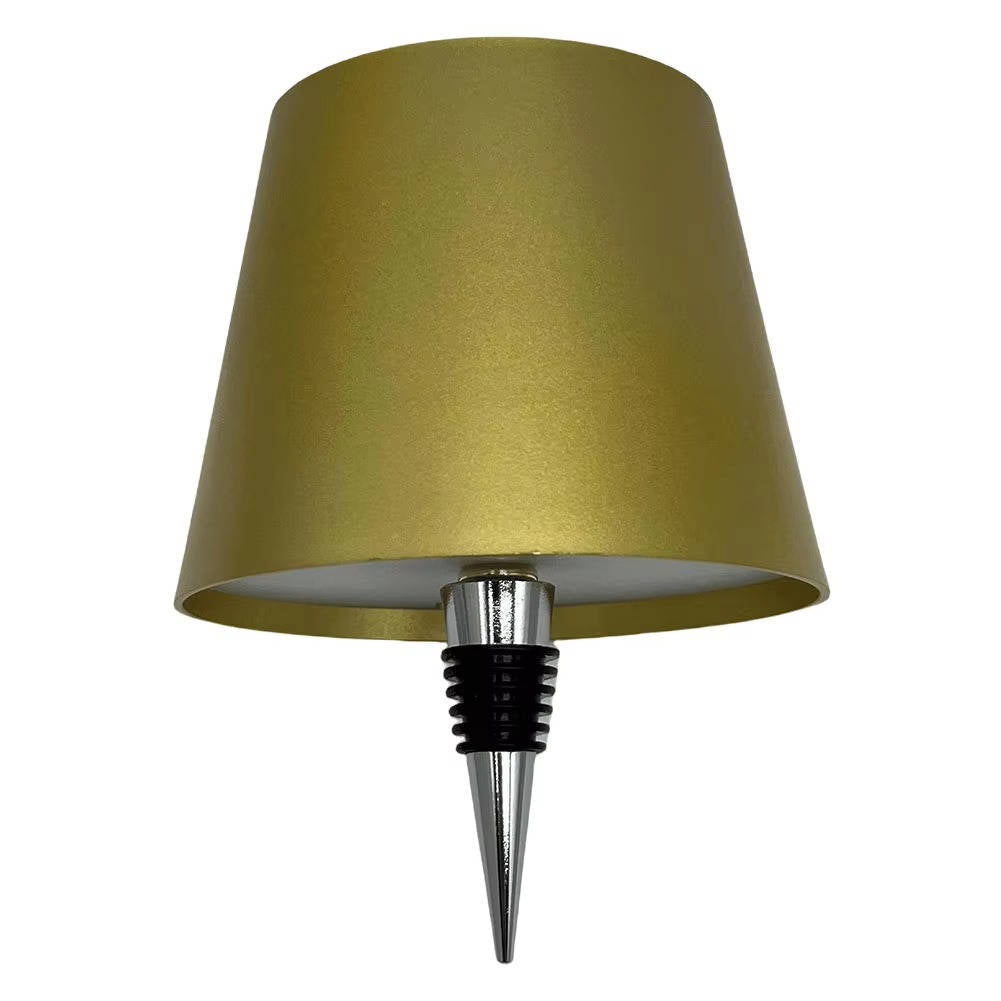Kabellose LED-Flaschenlampe als Aufsatz für Weinflaschen auf Esstisch und Theke – RGB-Farben, dimmbar, Akku, 5 Farben