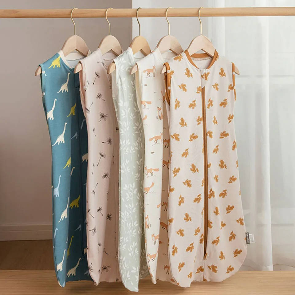 Babyschlafsack aus Baumwolle mit Zwei-Wege-Reißverschluss für Neugeborene und Babys – 55 oder 65 cm, 0 bis 6 Monate, umwandelbar, 6 Motive
