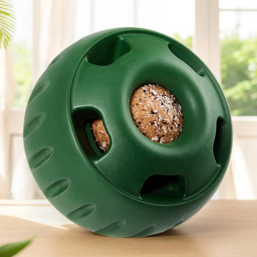 Befüllbarer Leckerli-Ball aus Silikon mit Silikonform für Hunde als Kauspielzeug und Anti-Schling-Napf – 2-in-1, Ball 8 cm, spülmaschinenfest