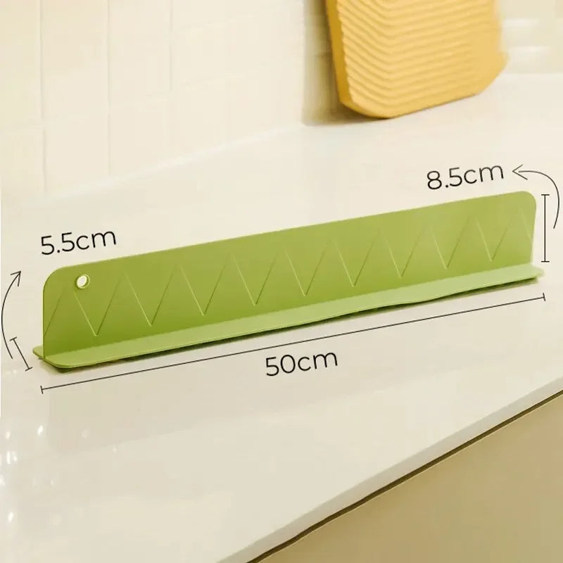 Spritzschutz aus Silikon mit Saugnäpfen für die Küchenspüle – ca. 80 × 8,5 × 5,5 cm, flexibel, leicht zu reinigen, Grün, Beige oder Gelb