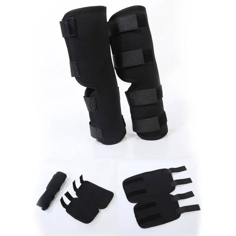 Stützende Beinbandage für Hunde aus Neopren und Nylon für das Sprunggelenk – Größe S bis XL, Klettverschluss, 4 Reflexstreifen