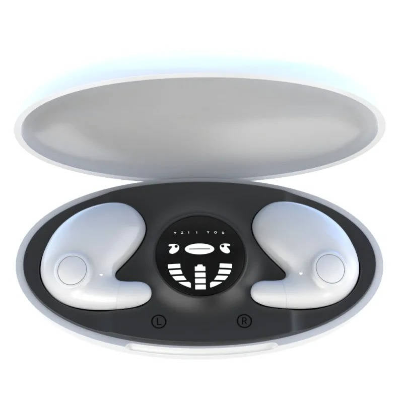Flache Schlaf-Kopfhörer mit Bluetooth 5.3 für Seitenschläfer, Reisen und Sport – 1 cm dünn, 6 h Laufzeit, 24 h mit Ladecase, IPX5, 3 Farben