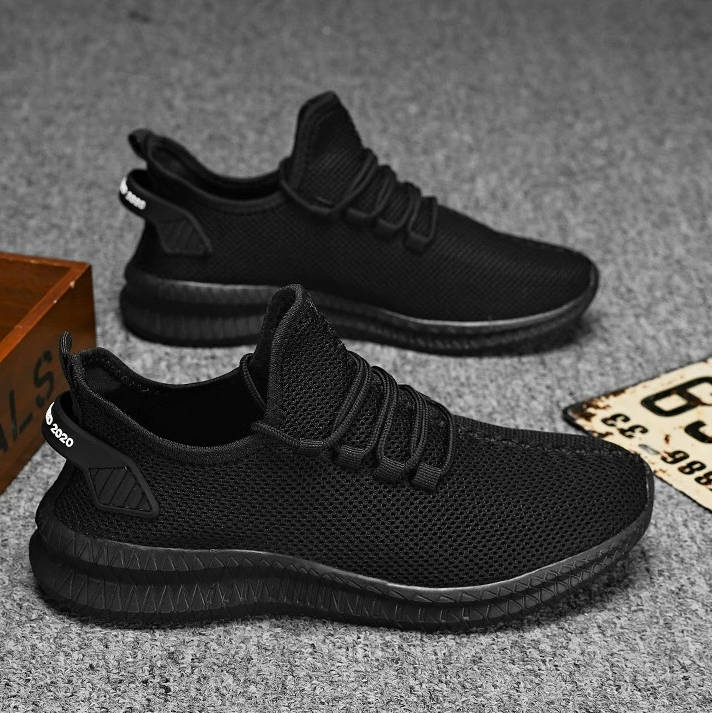 Atmungsaktive rutschfeste Laufschuhe für Alltag, Sport und Freizeit – leichte Sneaker mit griffiger Sohle, Braun oder Schwarz