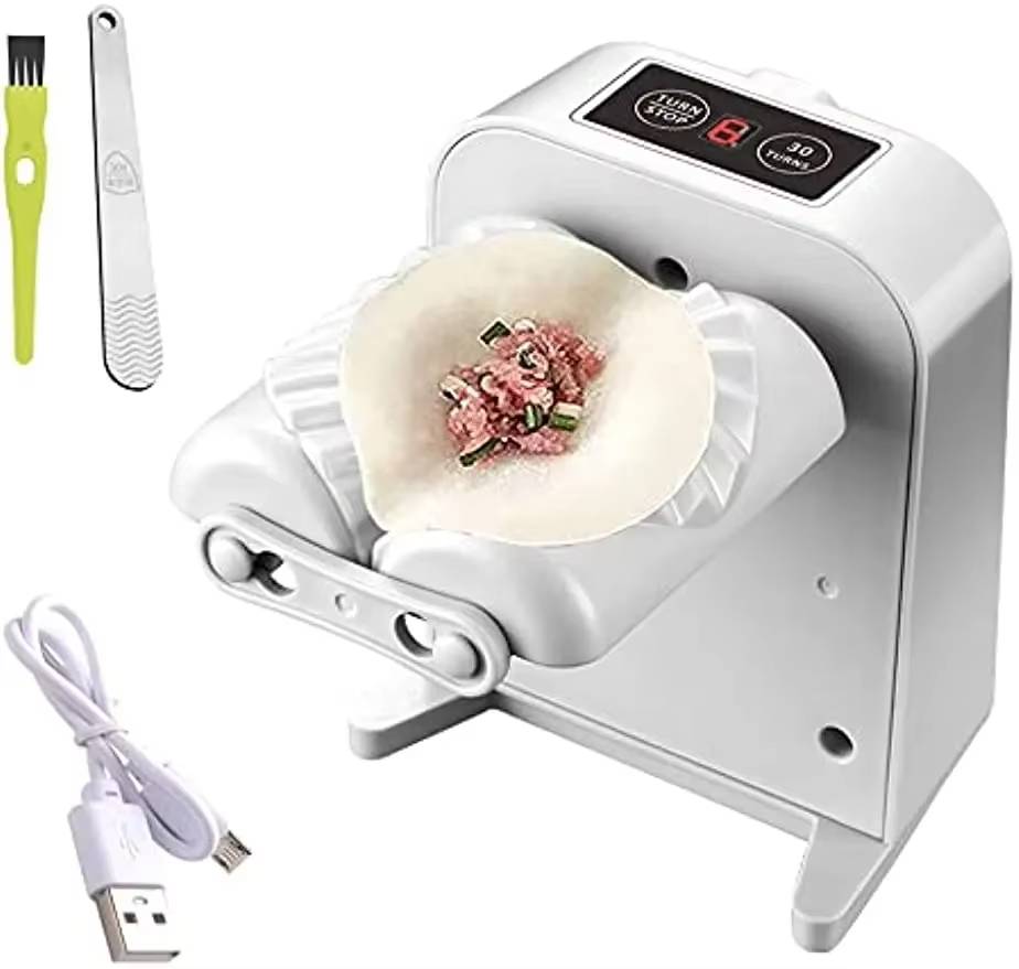 Elektrischer Teigtaschen-Former mit USB-Ladung für Maultaschen, Ravioli, Piroggen und asiatische Teigtaschen – formt und verschließt automatisch