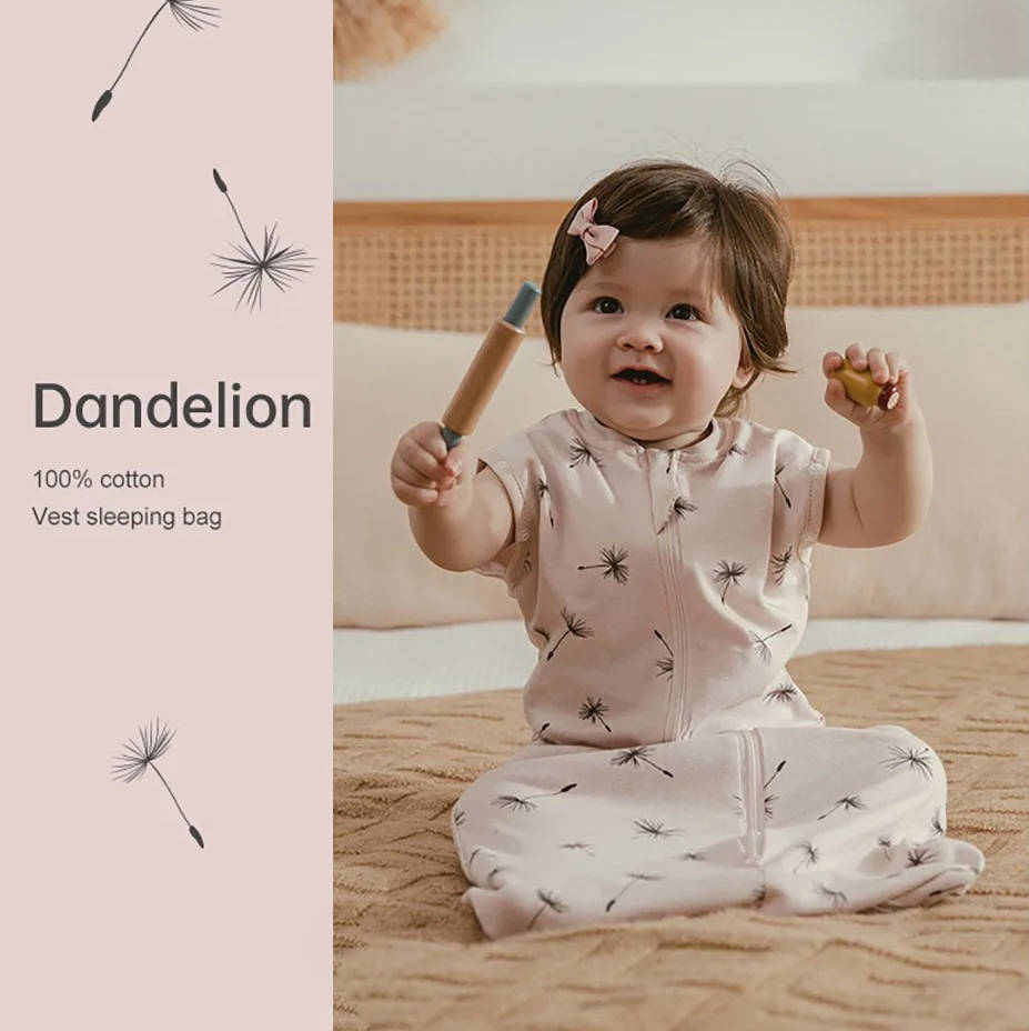 Babyschlafsack aus Baumwolle mit Zwei-Wege-Reißverschluss für Neugeborene und Babys – 55 oder 65 cm, 0 bis 6 Monate, umwandelbar, 6 Motive