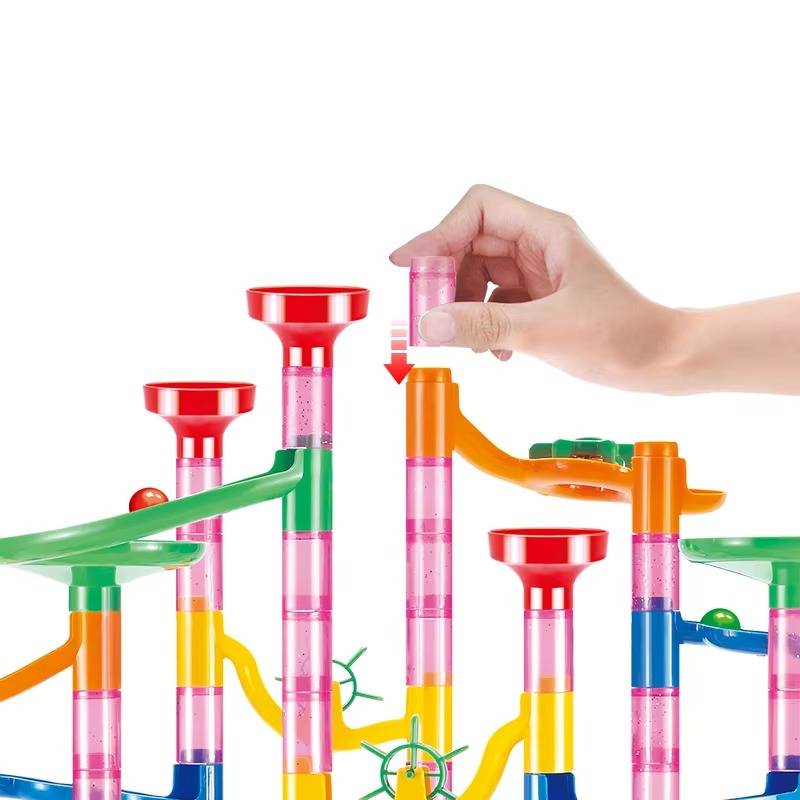 Murmelbahn zum Bauen und Umbauen für Kinderzimmer, Regentage und Geschwisterspiel – Kugelbahn-Spielzeug ohne Strom, Batterien oder App