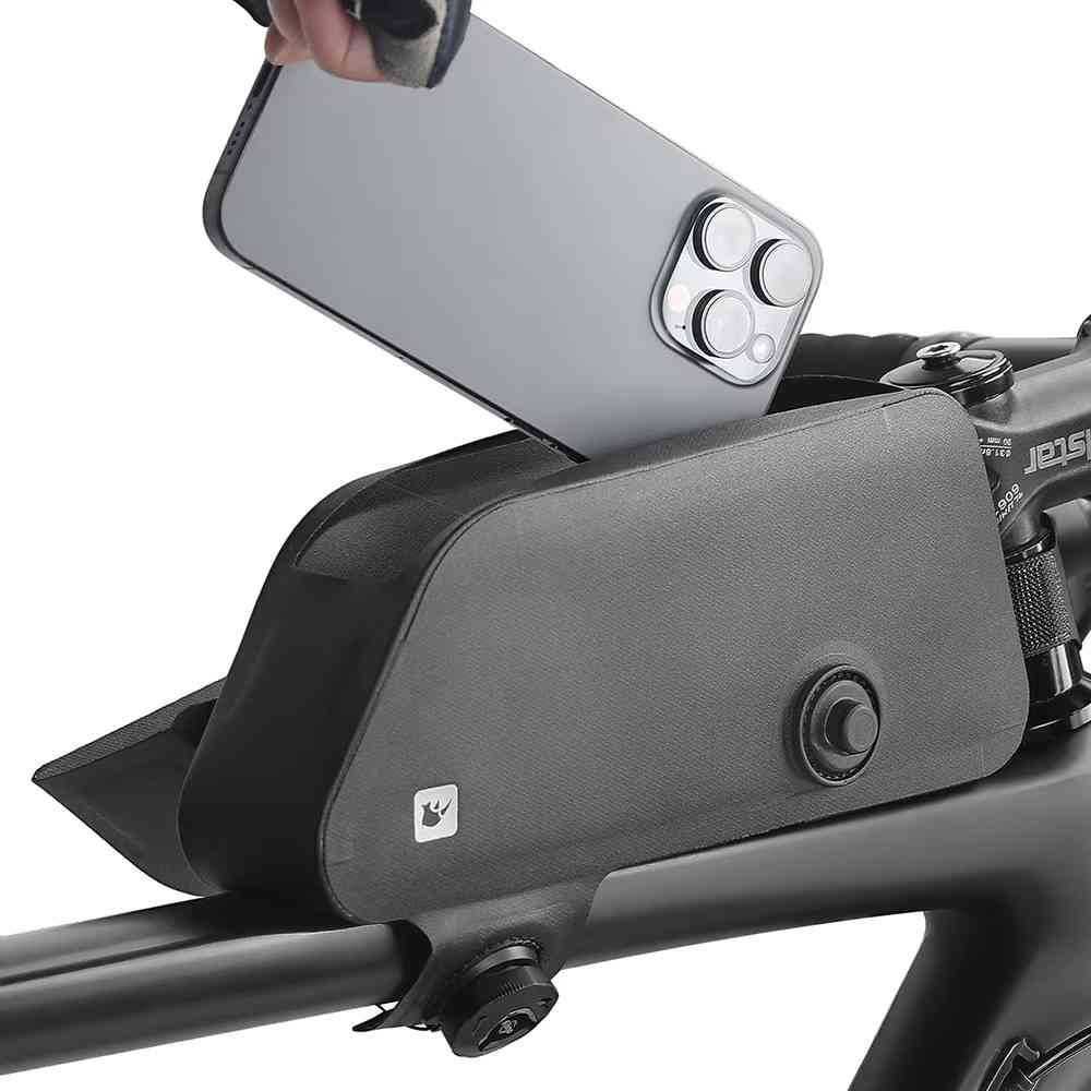 Wasserdichte Fahrrad-Rahmentasche aus TPU mit Magnetverschluss für Pendeln und Rennrad – nahtlos verschweißt, Fächer für Handy und Schlüssel