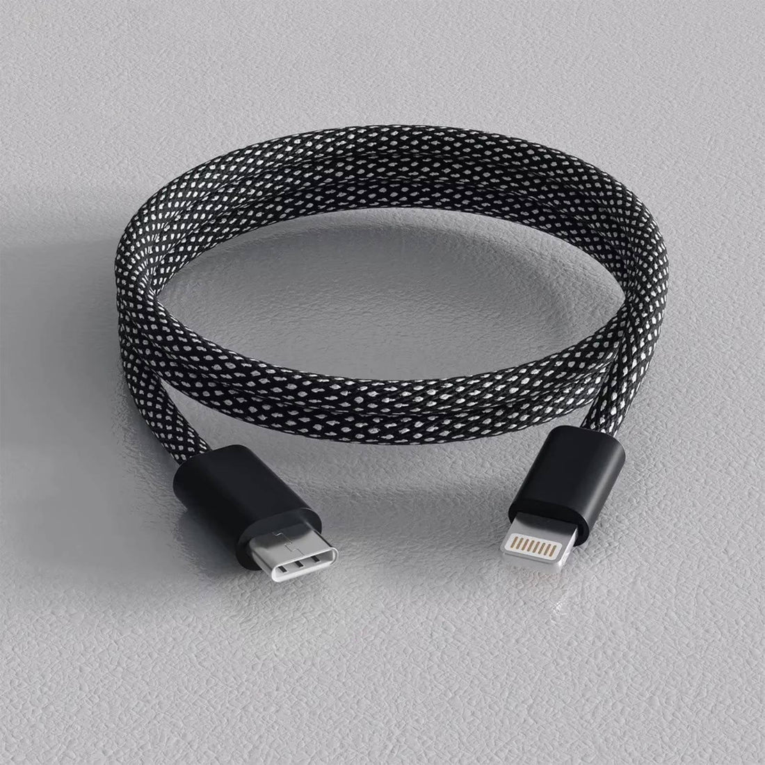 Magnetisches Ladekabel mit Selbstaufrollung für Smartphone und Tablet – 1 m, geflochten, 480 Mbit/s, USB-C oder Lightning, 4 Anschlussarten