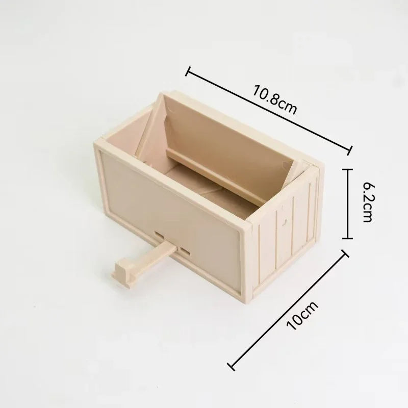 Schlüsselhalter in Garagenform mit automatischem Klapptor für Flur, Eingang und Garage – ABS, ca. 10,8 × 6,2 × 10 cm, Klebemontage, Wanddeko, 5 Farben