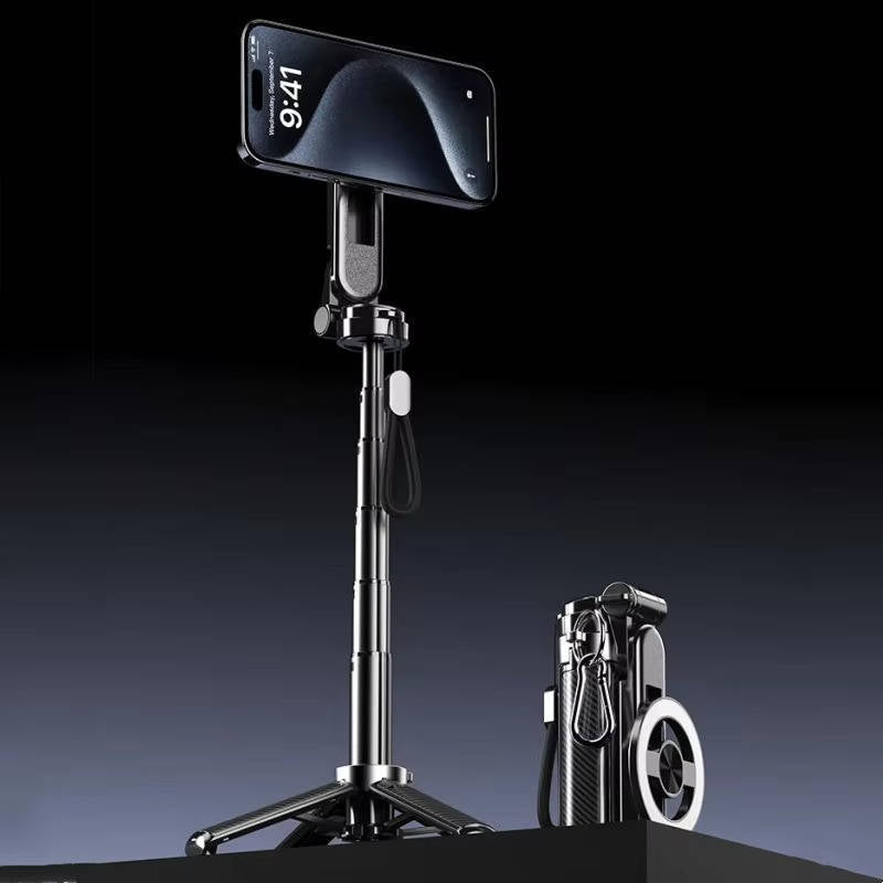 4-in-1 Magnet-Selfie-Stick mit Stativ-Funktion für Gruppenfotos, Videos und Reisen – magnetische Smartphone-Halterung