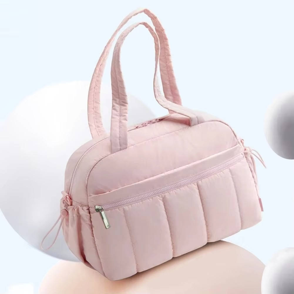 Gesteppte Reisetasche aus Ripstop-Stoff mit Nassfach für Reise, Fitnessstudio und Schwimmbad – wasserdicht, Trolleyband, Schulterriemen, 2 Farben