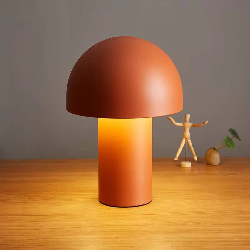 Moderne kabellose Tischleuchte für Wohnzimmer, Schlafzimmer und Terrasse – akkubetrieben, flexibel platzierbar, in Orange, Weiß, Grün