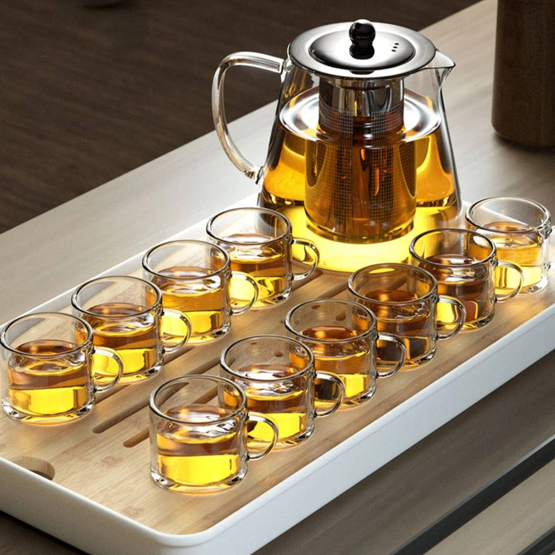 Hitzebeständige Teekanne aus Glas für losen Tee und Kräutertee – durchsichtig für Teeritual, Küche und Esstisch