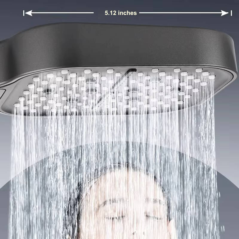 Hochdruck-Duschkopf für mehr Wasserdruck in Bad und Dusche – kräftiger Strahl als Ersatzbrause, in Schwarz oder Silber