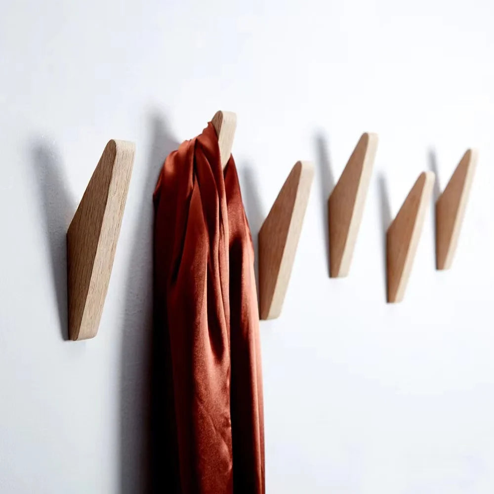 Garderobenhaken aus Schwarznussholz in Keilform für Eingang, Bad und Küche – 14,1 cm lang, handgefertigt, für Mäntel, Taschen, Schals und Schlüssel