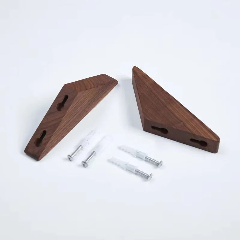 Garderobenhaken aus Schwarznussholz in Keilform für Eingang, Bad und Küche – 14,1 cm lang, handgefertigt, für Mäntel, Taschen, Schals und Schlüssel