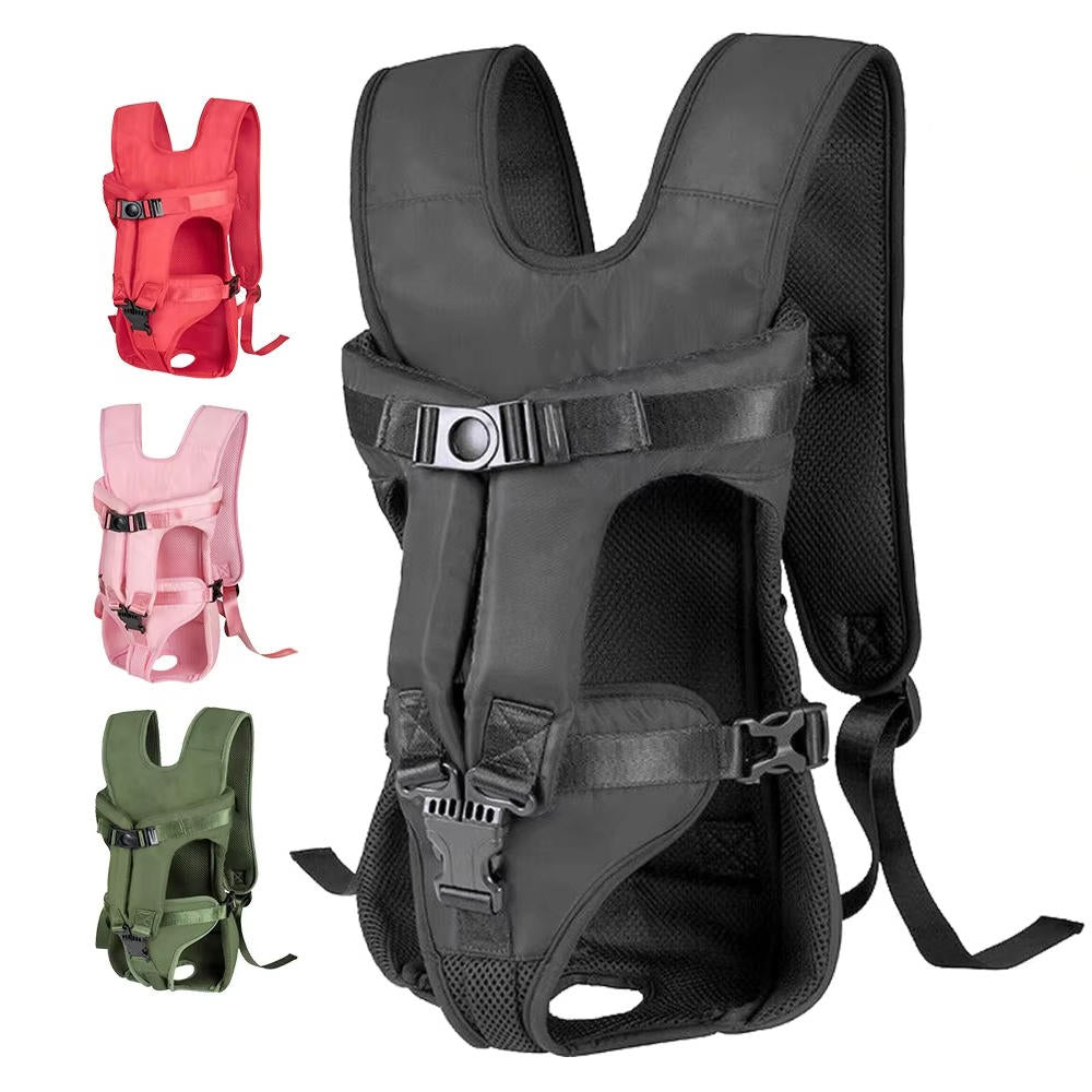 Hunde-Tragerucksack zum Tragen vorne oder auf dem Rücken für Wandern und Einkaufen – Größen S bis XL, Air-Mesh, Schwanzloch, 4 Farben