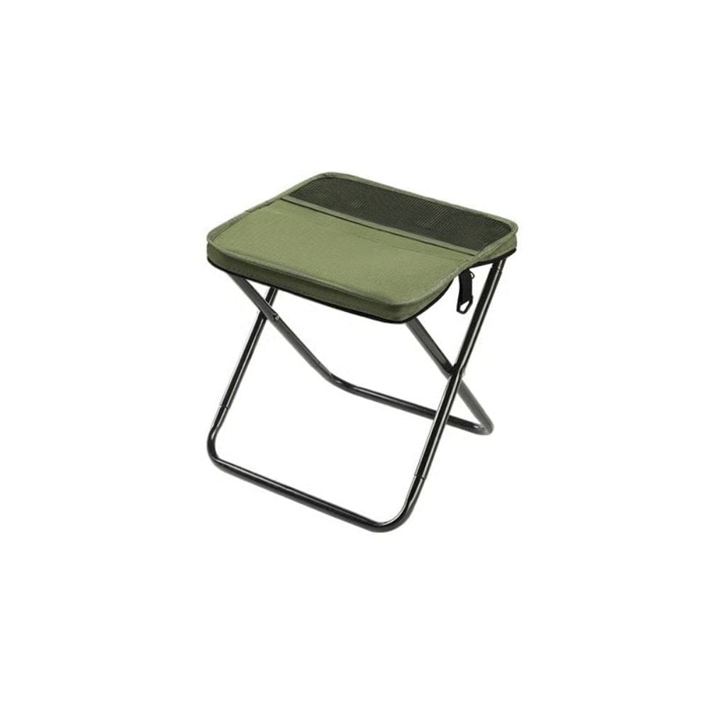 Faltbarer Klapphocker mit gepolsterter Sitzfläche für Angeln, Camping und Wandern – X-Gestell aus Metall, platzsparend, in Grün oder Schwarz