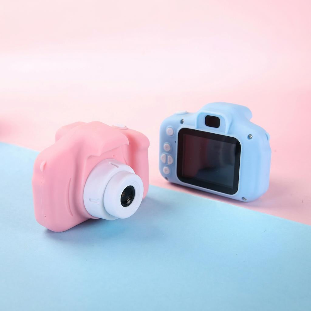 Stoßfeste Digitalkamera für Kinder mit Selfie-Kamera für Fotos und Videos – 1080p, Autofokus, inkl. Speicherkarte, Blau oder Rosa
