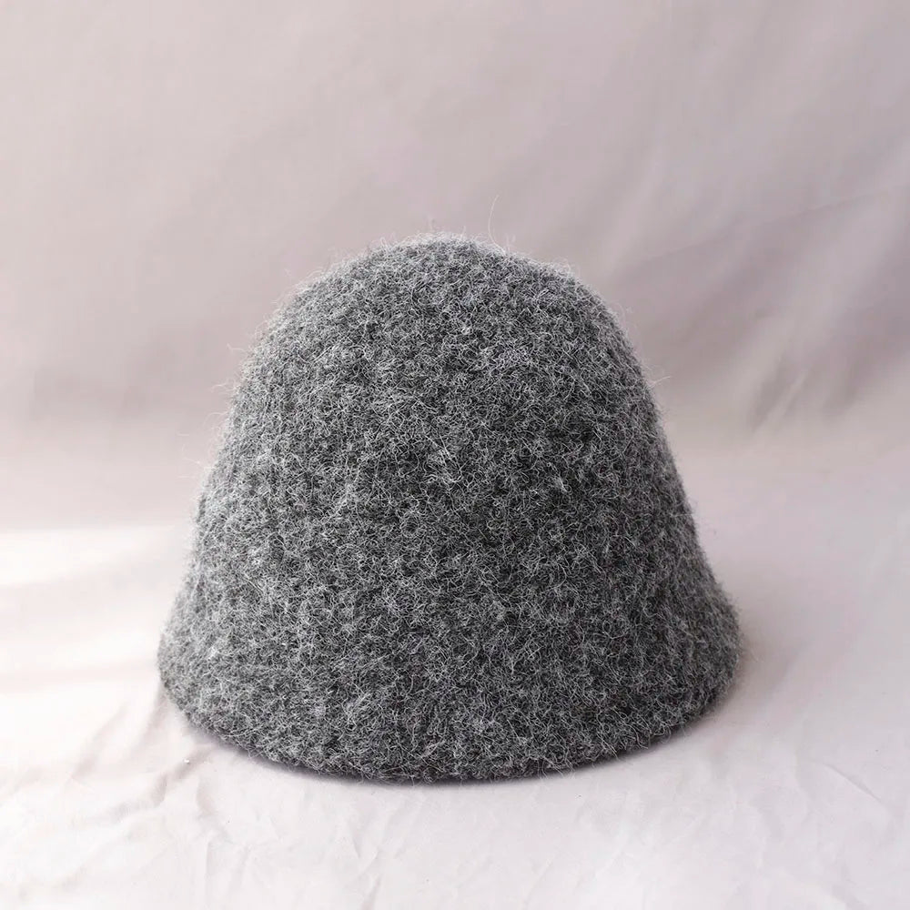 Damen-Fischerhut aus Wolle für Herbst und Winter für Stadt und Freizeit – Bucket Hat, in 5 Farben