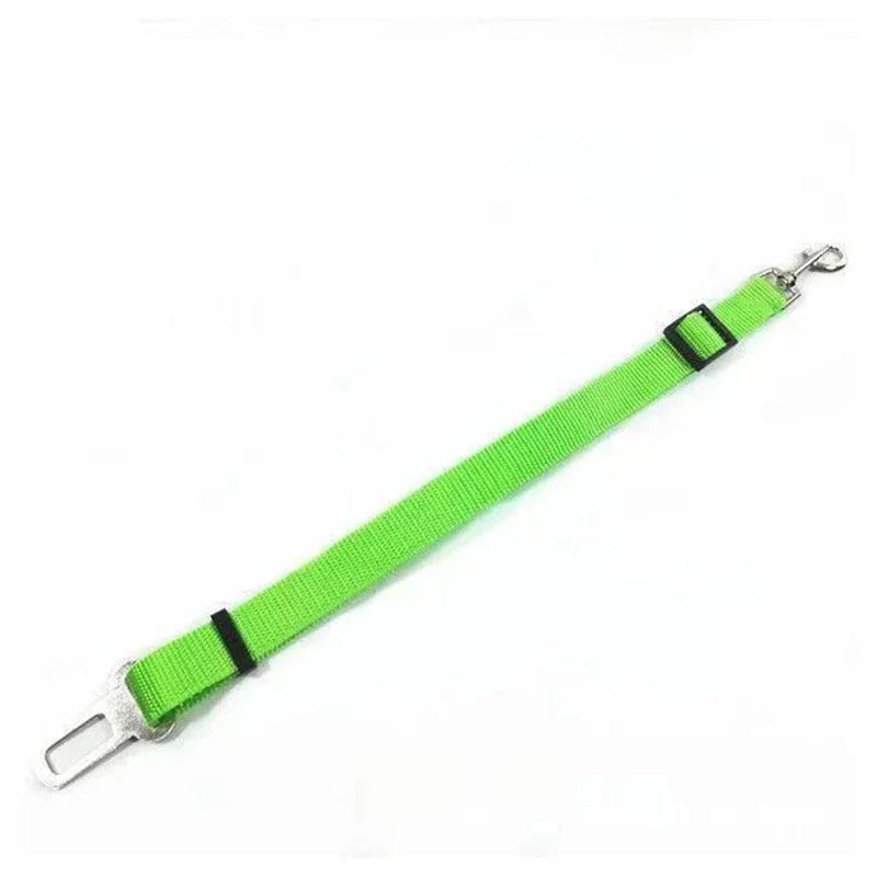 Verstellbarer Sicherheitsgurt für Hunde und Katzen aus Nylon für Autofahrten und Reisen – 38–69 cm, für Halsband oder Geschirr, in 6 Farben