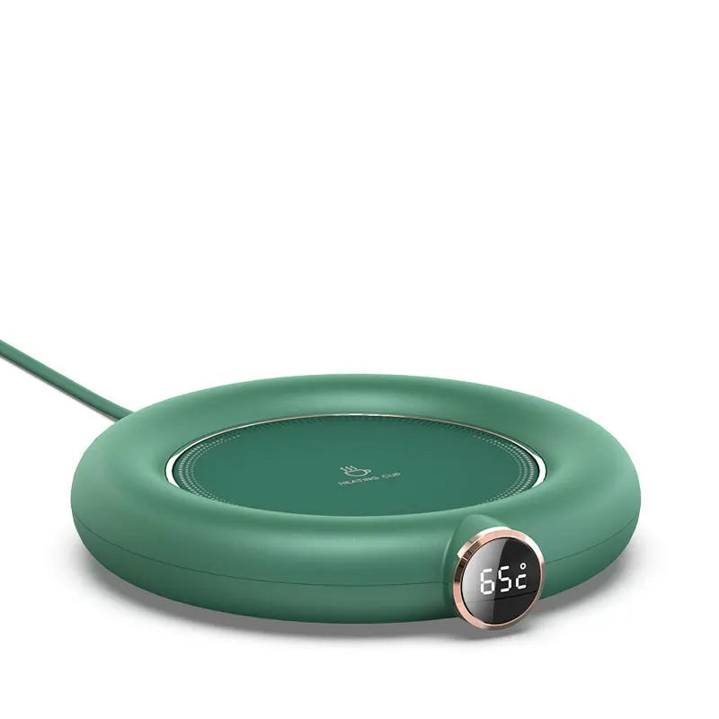 Digitaler Tassenwärmer aus ABS mit 3 Temperaturstufen für Kaffee und Tee am Schreibtisch – 55 bis 75 °C, USB, Display, 3 Farben