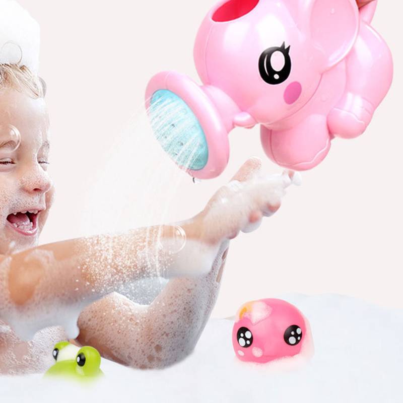 Haarspülbecher in Elefantenform für das Babybad – 14 × 9 cm, sanfter Wasserstrahl, auch als Gießkanne, ab 6 Monaten, Blau oder Rosa