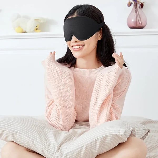 3D-Schlafmaske aus Memory-Schaum für völlige Dunkelheit zu Hause und unterwegs – ohne Druck auf die Augen, atmungsaktiv, verstellbar, 3 Farben