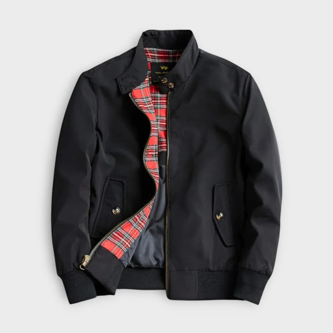Leichte Übergangsjacke für Herren mit Reißverschluss und Taschen für Arbeitsweg und Wochenendausflug – XS bis 2XL, Schwarz, Blau oder Hellblau