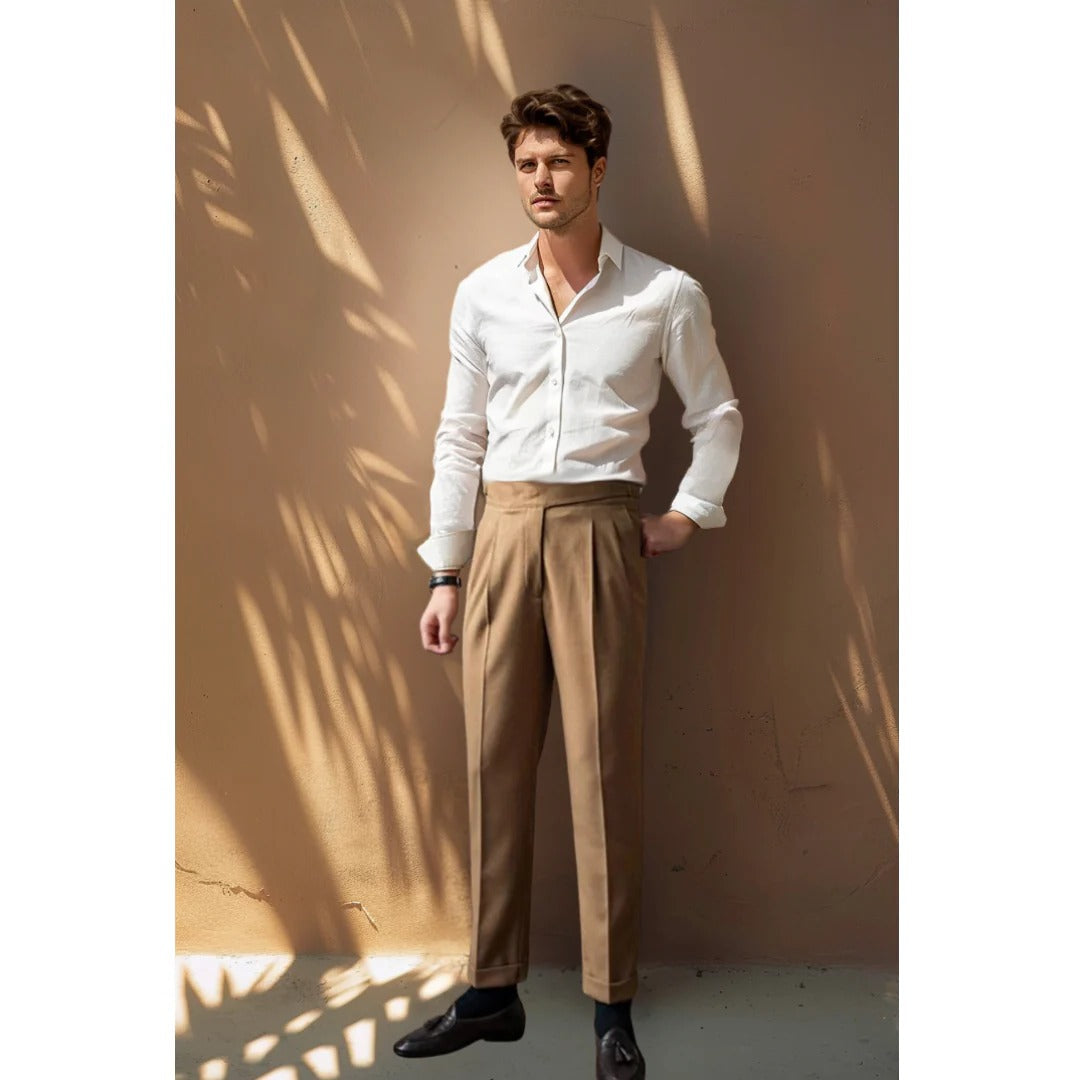 Elegante Herrenhose mit klassischem Schnitt für Büro, Business und Freizeit – weiches, elastisches, bügelfreies Material, Größe 29 bis 36, 4 Farben
