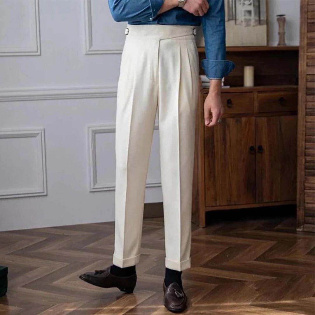 Elegante Herrenhose mit klassischem Schnitt für Büro, Business und Freizeit – weiches, elastisches, bügelfreies Material, Größe 29 bis 36, 4 Farben