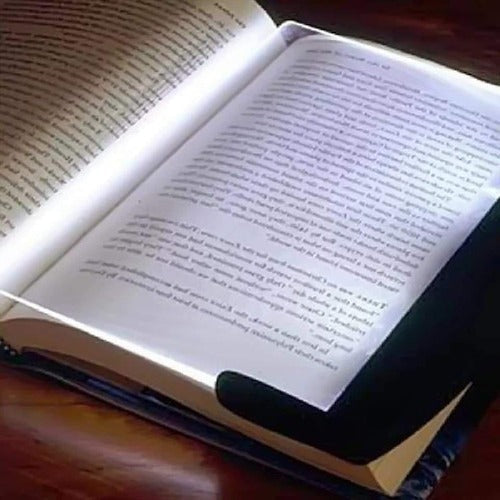 LED-Leseplatte zum Auflegen auf die Buchseite zum Lesen am Abend, auf Reisen und beim Lernen – flache, transparente Leuchtplatte, dimmbar, leicht