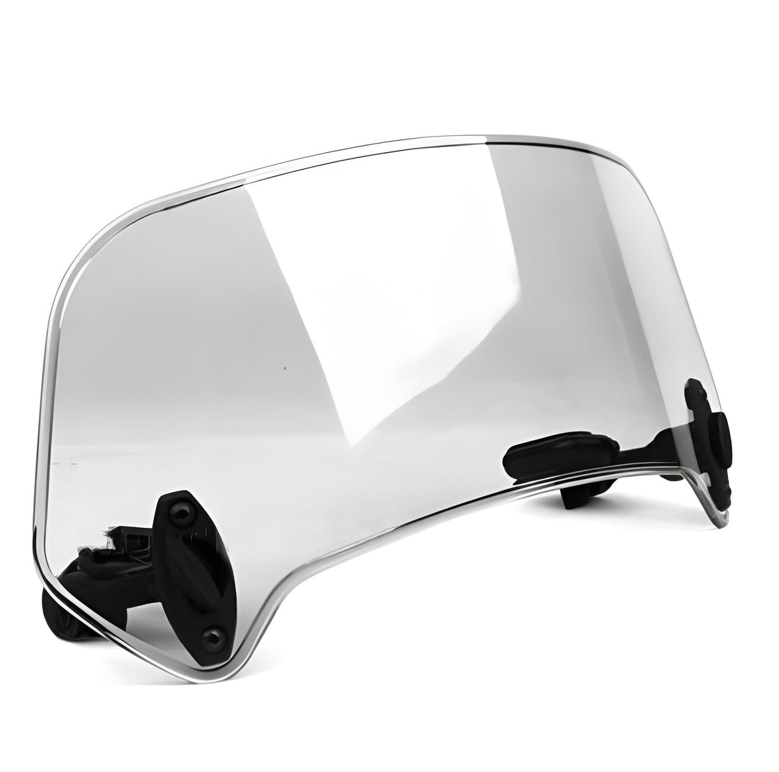Windschild-Aufsatz für Motorräder zur Verlängerung der Scheibe auf Touren und Autobahnfahrten – verstellbar, 2 Größen, transparent oder Rauchglas