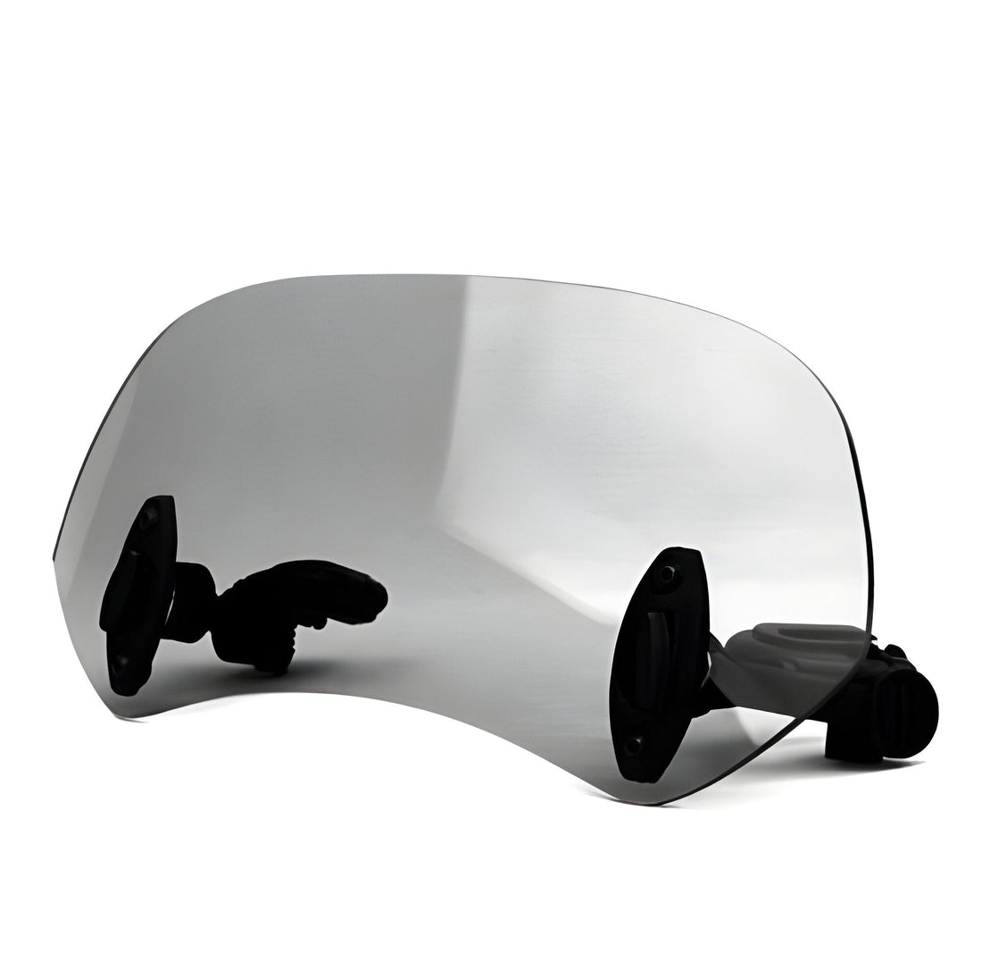 Windschild-Aufsatz für Motorräder zur Verlängerung der Scheibe auf Touren und Autobahnfahrten – verstellbar, 2 Größen, transparent oder Rauchglas