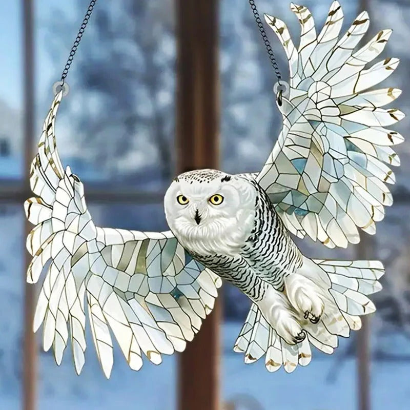 Sonnenfänger in Vogelform mit reflektierenden Flächen für Fenster, Veranda und Garten – ca. 20 cm, bunt, mit Aufhängekette, 7 Vogelmotive