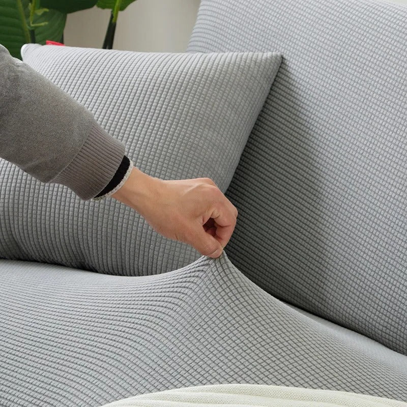 Elastischer Sofabezug als Schutzhülle für Sofa und Couch im Wohnzimmer – dehnbar, zum Überziehen, maschinenwaschbar, in 10 Farben