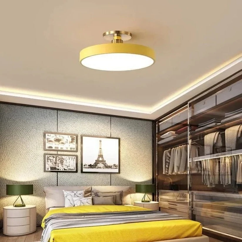 Runde LED-Deckenleuchte zum Aufbau für Küche, Esszimmer und Schlafzimmer – Warmweiß 3000–3200 K, für ca. 10–15 m², in 6 Farben