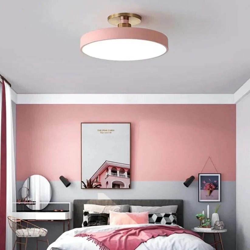 Runde LED-Deckenleuchte zum Aufbau für Küche, Esszimmer und Schlafzimmer – Warmweiß 3000–3200 K, für ca. 10–15 m², in 6 Farben