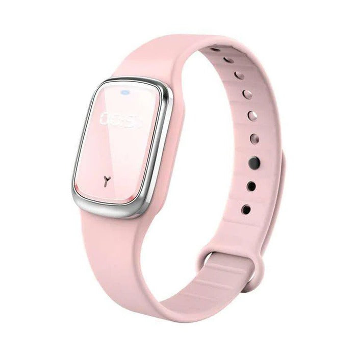 Ultraschall-Mückenschutz-Armband mit USB-Akku für drinnen und draußen – 3 Modi, wasserfest bis 3 bar, Silikonband, Schwarz, Weiß, Rosa