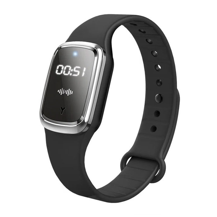 Ultraschall-Mückenschutz-Armband mit USB-Akku für drinnen und draußen – 3 Modi, wasserfest bis 3 bar, Silikonband, Schwarz, Weiß, Rosa
