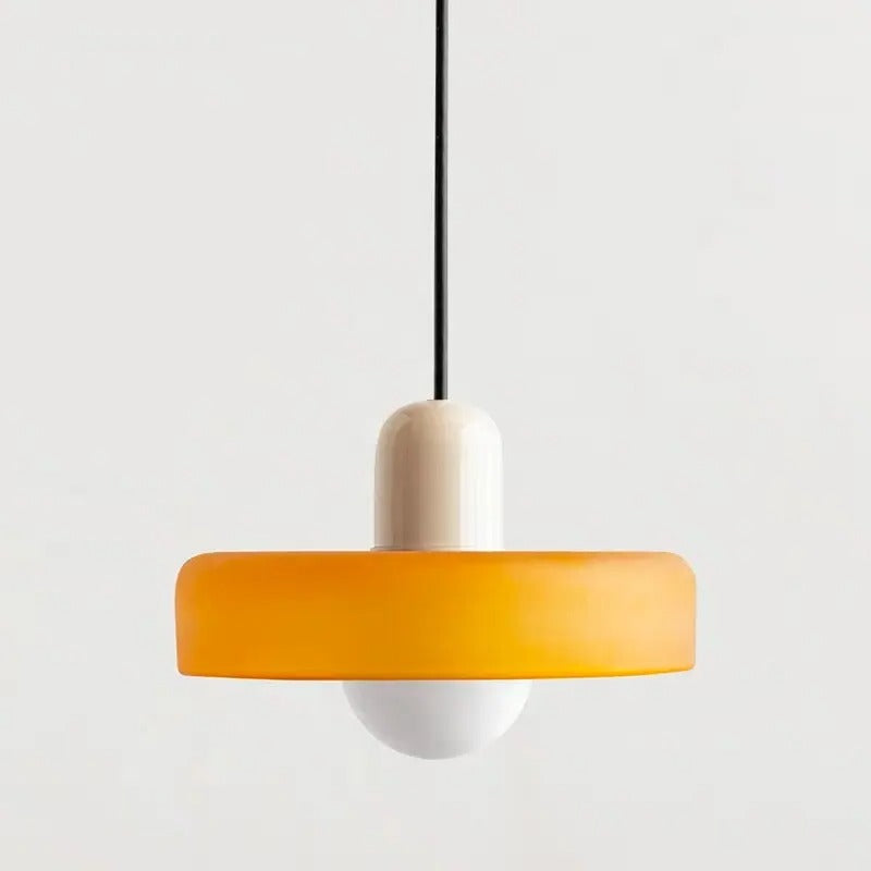 Retro-Pendelleuchte für Küche, Esszimmer und Schlafzimmer – Ø 25 cm, Kabel bis 150 cm, G9-Fassung, auch für Dachschrägen, 17 Farbkombinationen