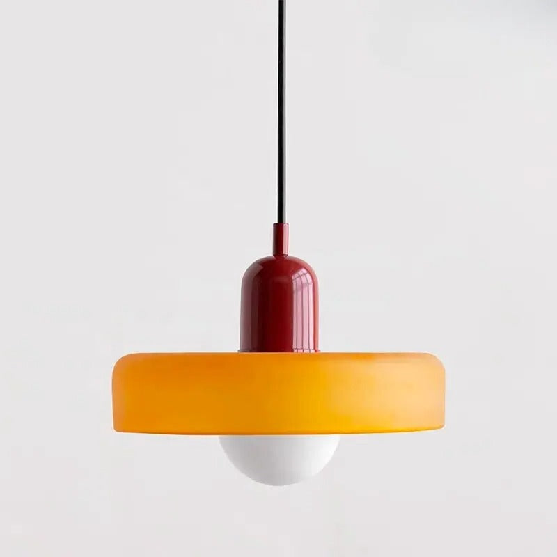 Retro-Pendelleuchte für Küche, Esszimmer und Schlafzimmer – Ø 25 cm, Kabel bis 150 cm, G9-Fassung, auch für Dachschrägen, 17 Farbkombinationen