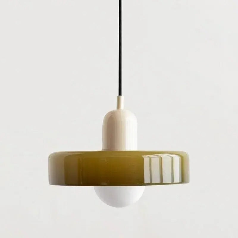 Retro-Pendelleuchte für Küche, Esszimmer und Schlafzimmer – Ø 25 cm, Kabel bis 150 cm, G9-Fassung, auch für Dachschrägen, 17 Farbkombinationen